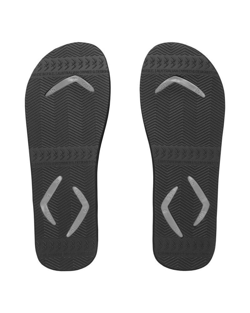 Boomerangz Men's Grey/Black Thongs bottom