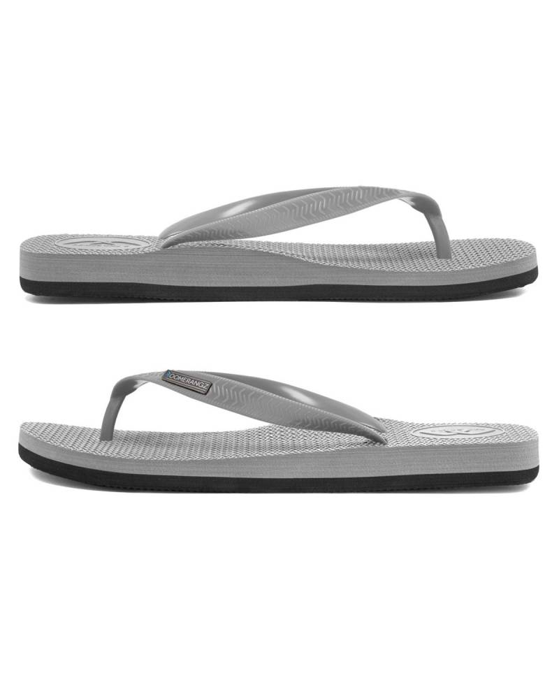 Boomerangz Men's Grey/Black Thongs 