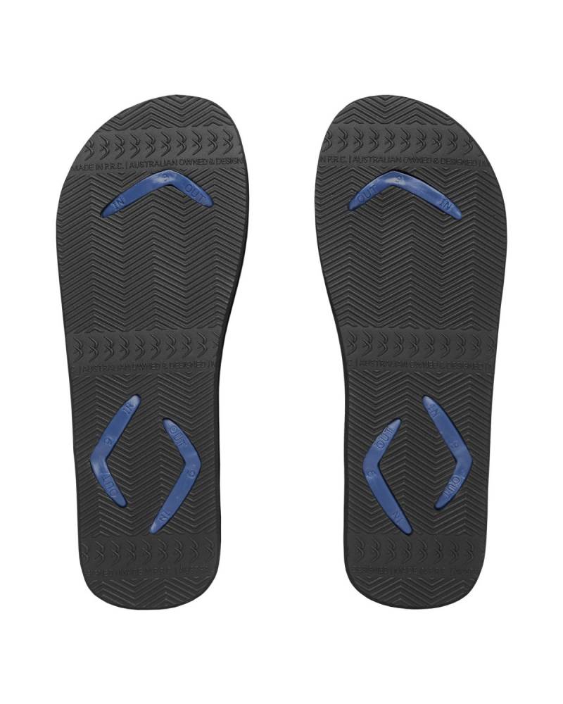 Boomerangz Men's Navy/Black Thongs  bottom
