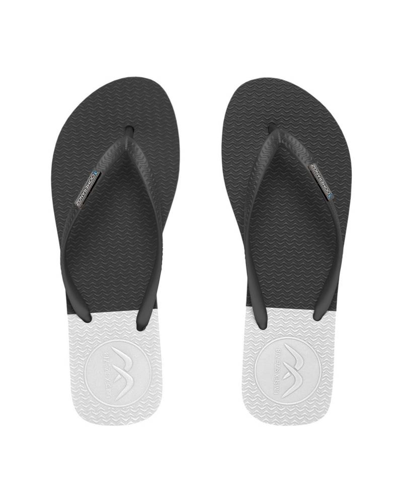 Boomerangz Women's Black/Grey/White Thongs top