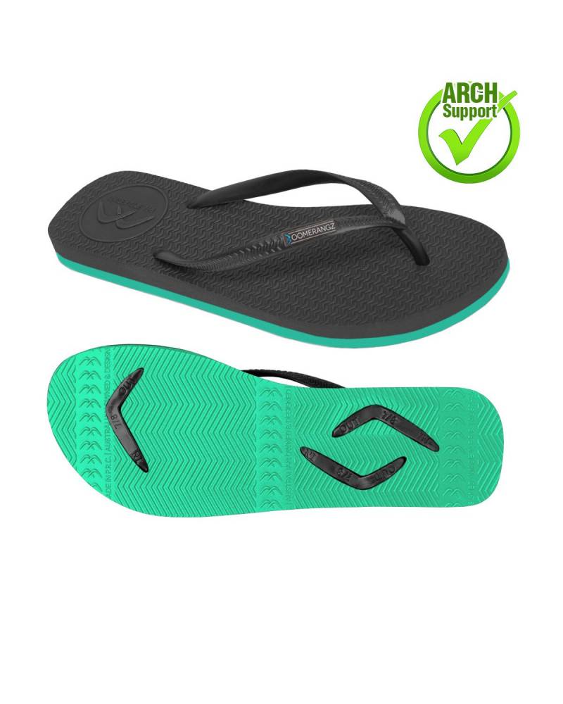 Boomerangz Women's Black/Teal Thongsarch