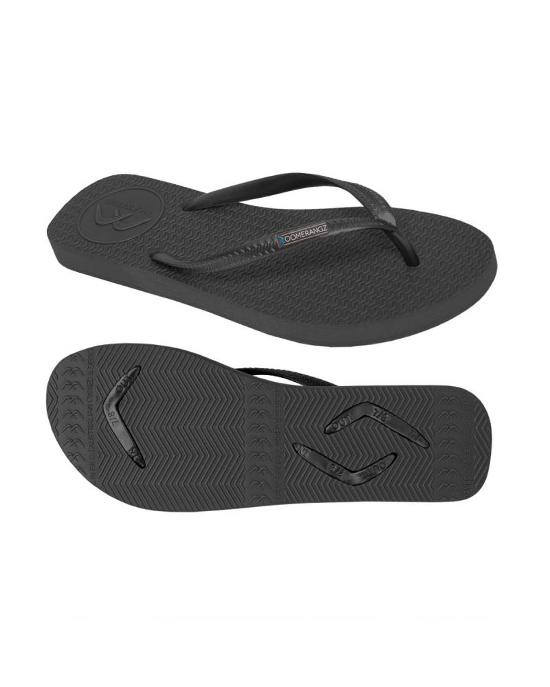 Boomerangz Women's Black Thongs 