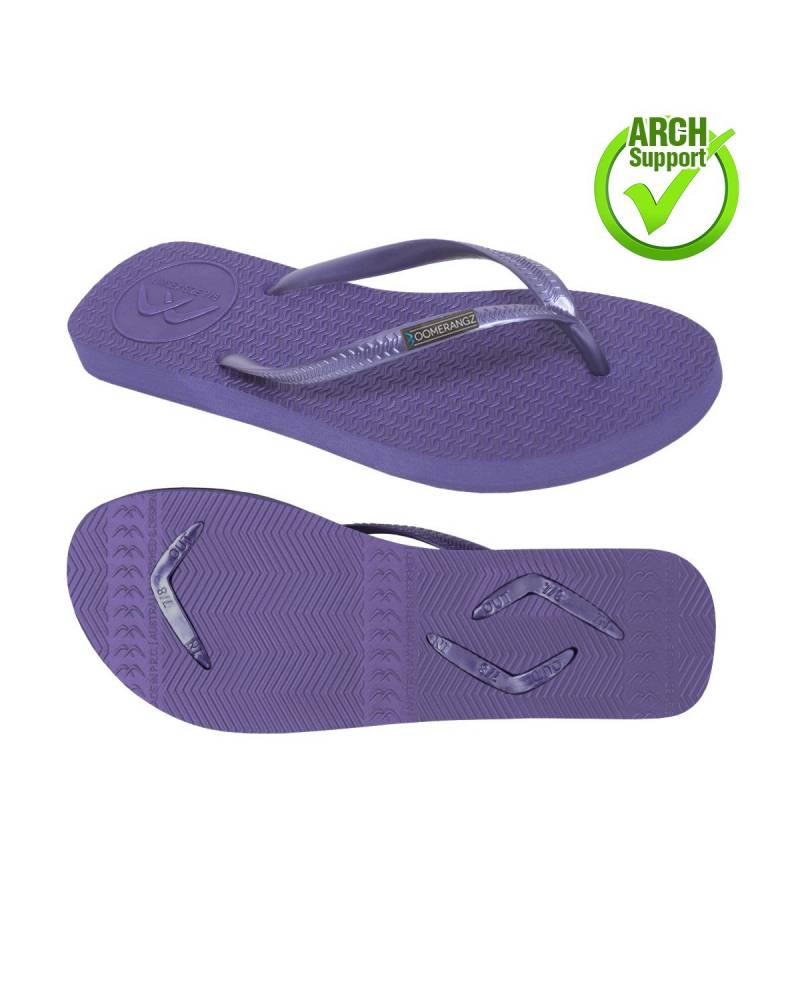 Boomerangz Women's Purple Thongs arch