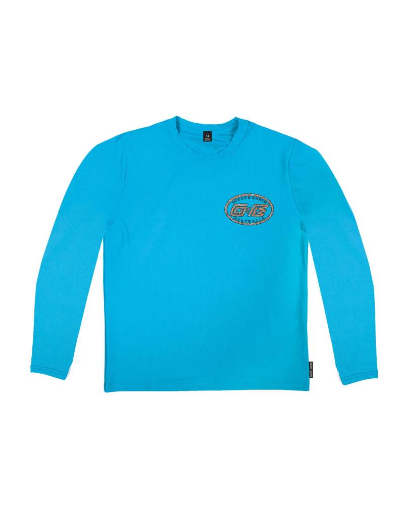 Boys T-Shirt L/S Rash Shirt - Aqua Blue