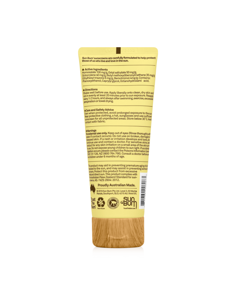 Sun Bum Face Lotion SPF 50+ sunscreen back