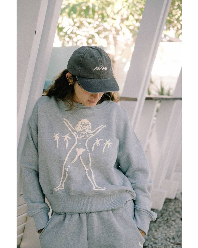 Model posing in Bush Woman Jumper