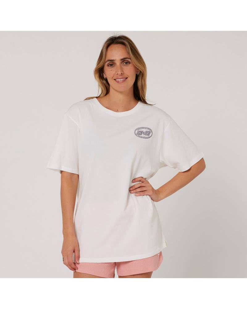 Camo Boyfriend Tee - Vintage White