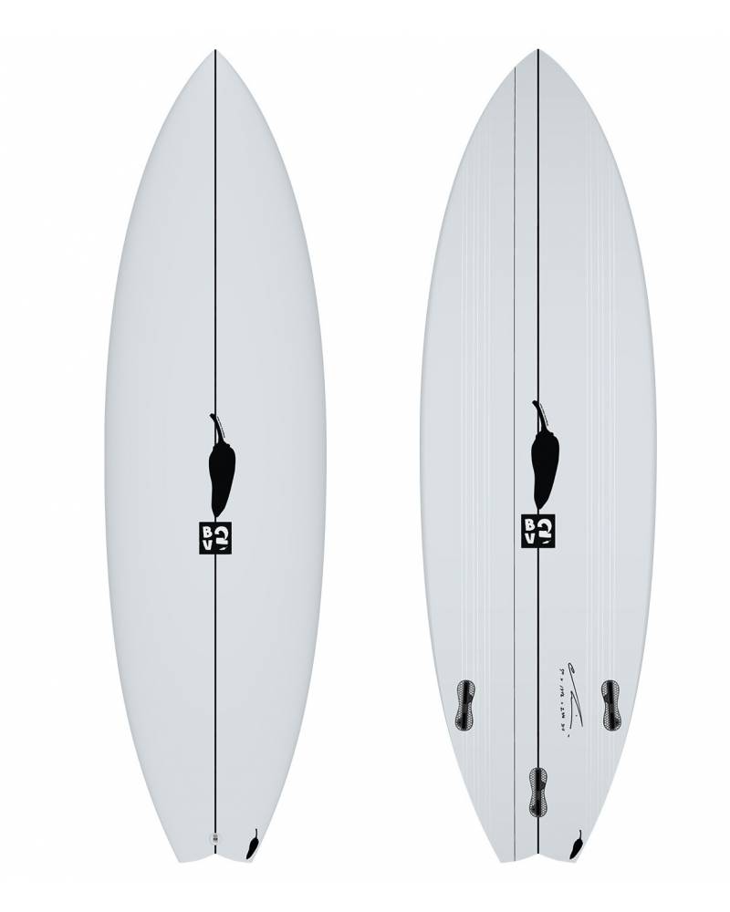 BV2 (Chilli) - 5' 8" x 19 1/2" x 2 7/16" x 29L - FCS II
