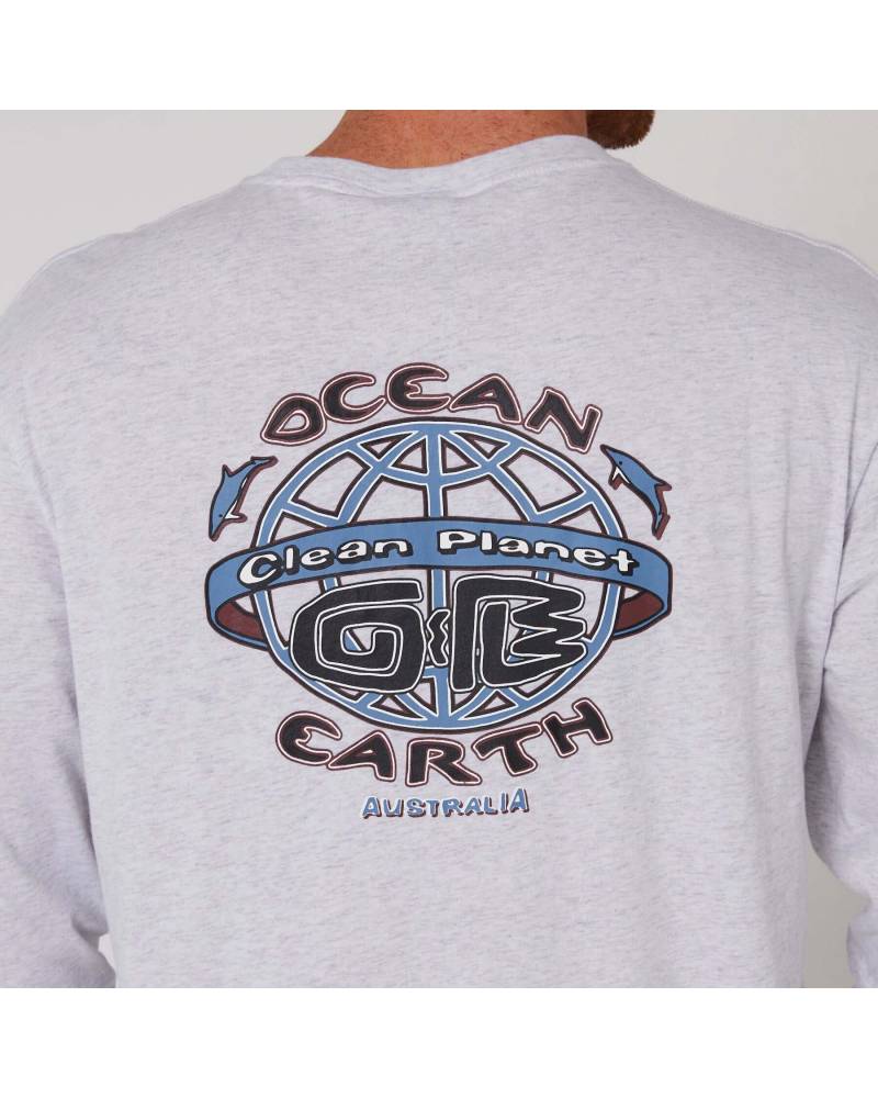 Clean Planet L/S Tee - Snow Marle
