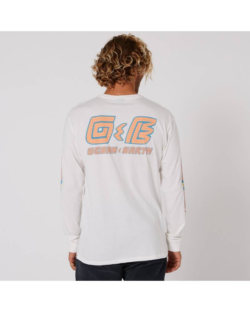 Men's 90's Wave LS Tee - Off White 