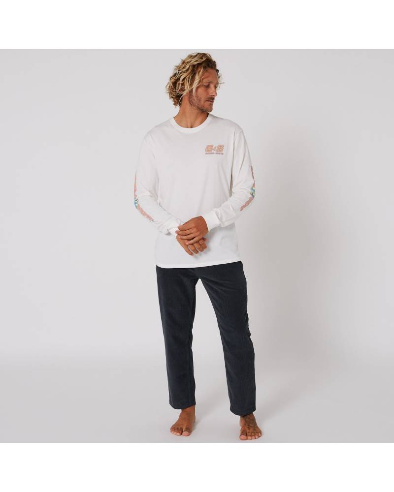 Men's 90's Wave LS Tee - Off White 
