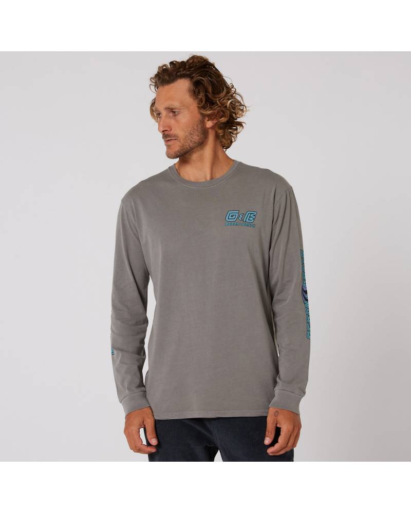 Men's 90's Wave LS Tee - Charcoal