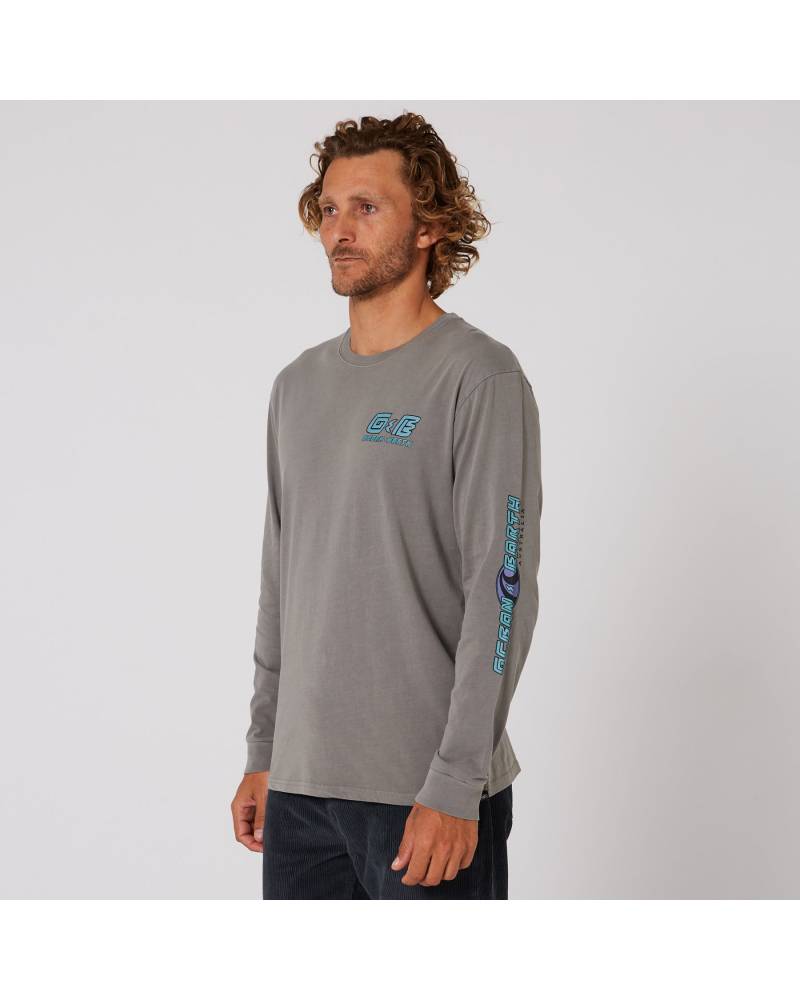 Men's 90's Wave LS Tee - Charcoal