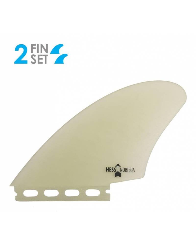 True Ames Danny Hess Noriega Twin Surfboard Fins - Clear (Futures) 2 fin set