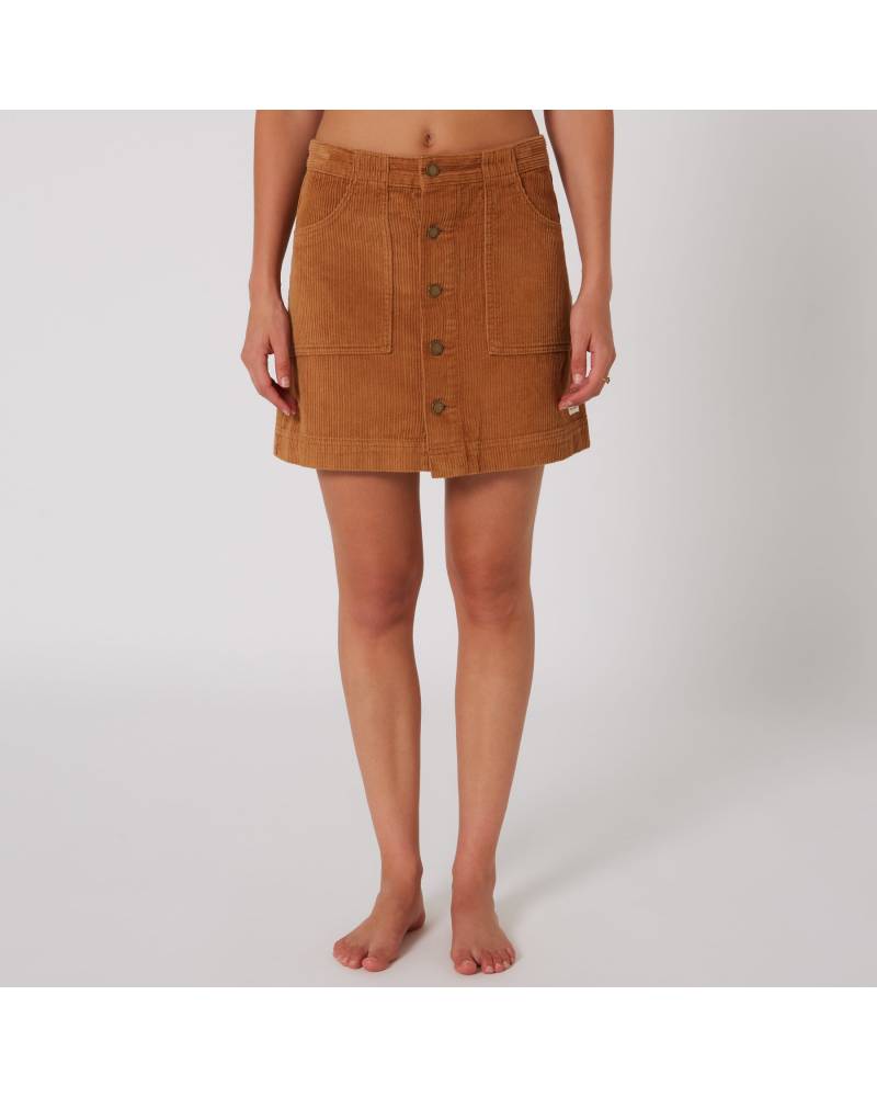 Day Tripper Cord Skirt - Caramel