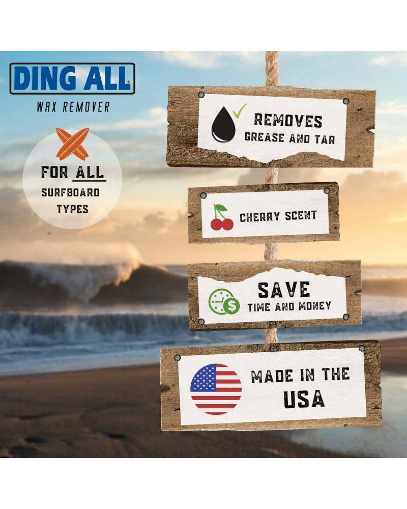 Ding All Wax Remover features