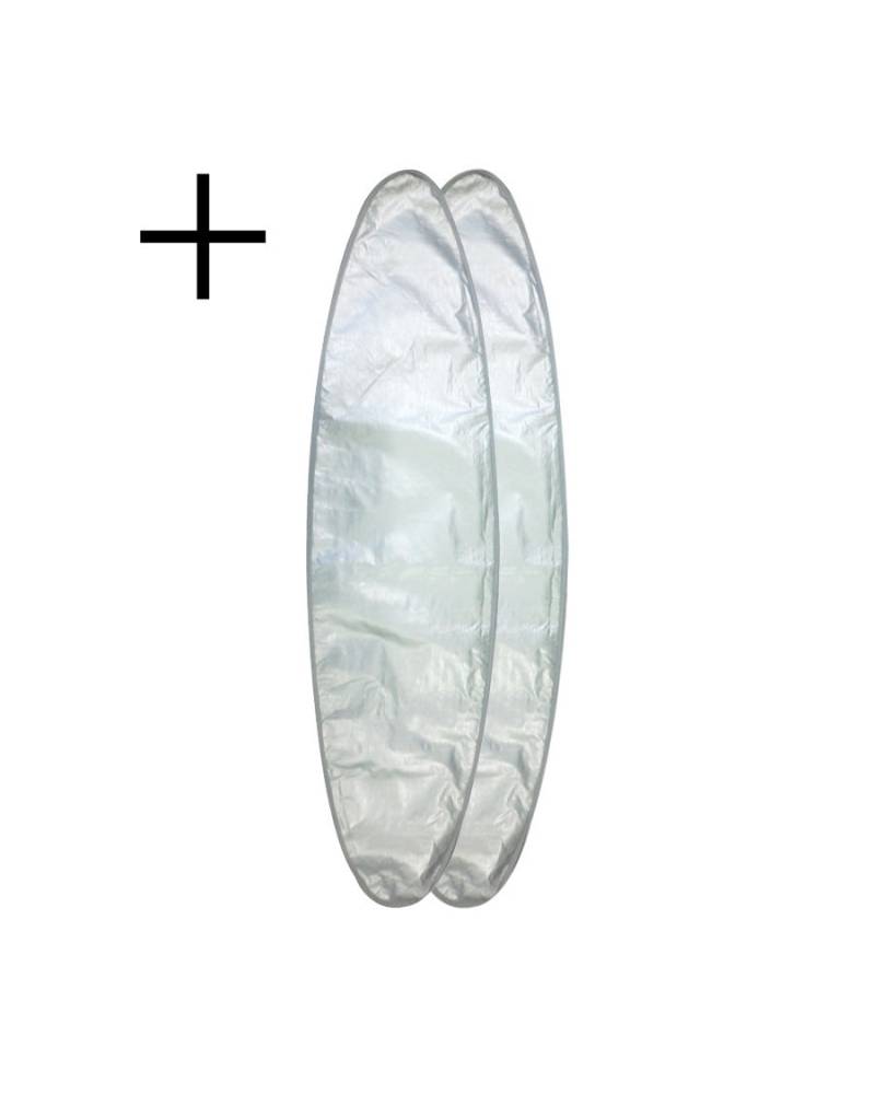 Triple Compact Shortboard Cover - Silver