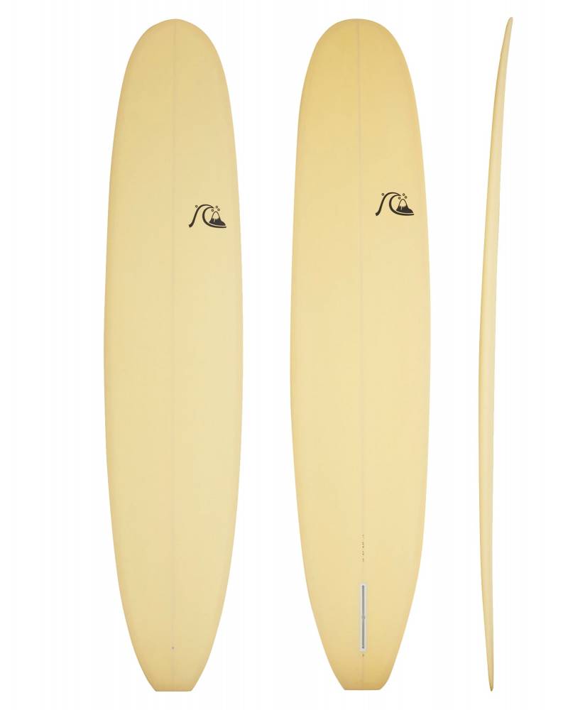 Quiksilver Classy Longboard Vintage Log Surfboard - Yellow tint (Quiksilver) - 9' 1" x 22 7/8" x 2 7/8" x 70.5L