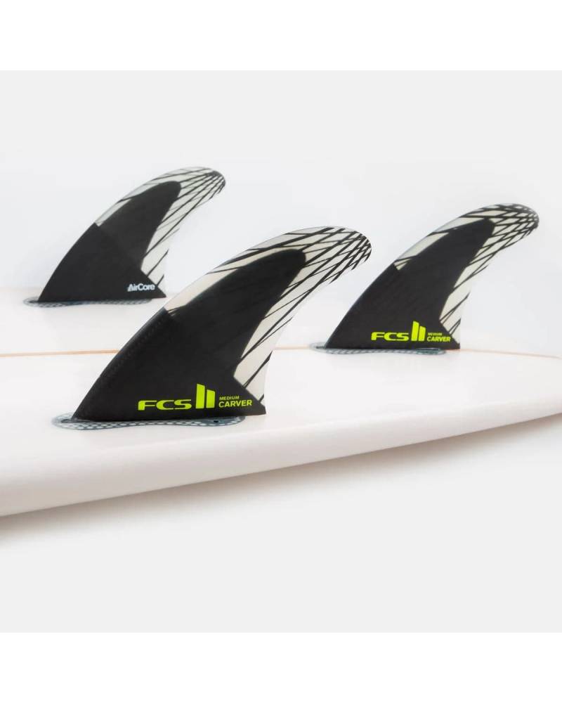 FCSII CARVER PC CARBON BLACK/ACID - Large Fin Set