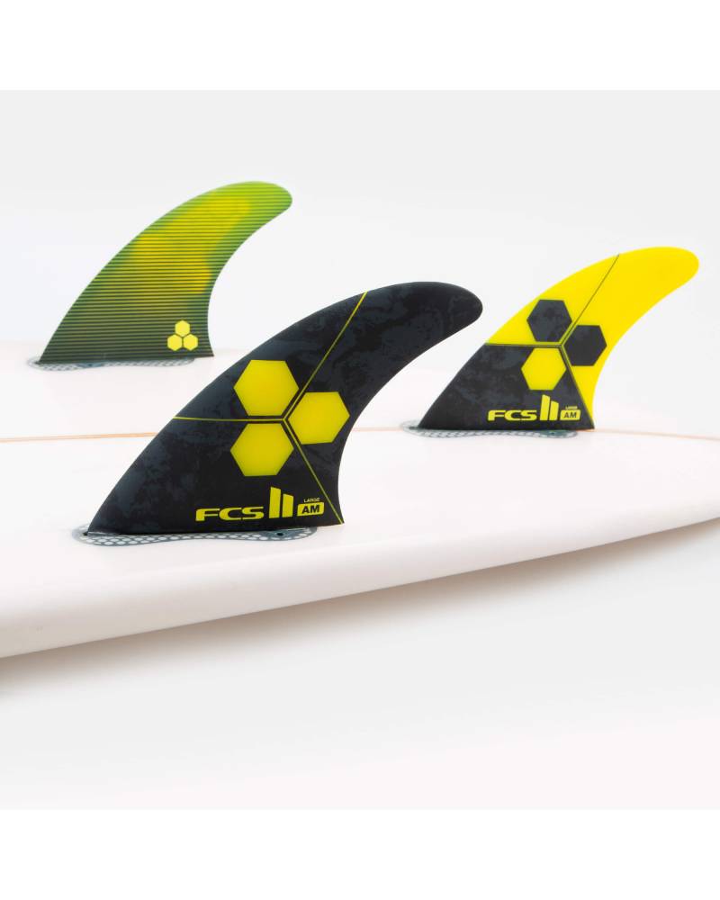 FCS II Al Merrick PC Tri Fins - Yellow - L
