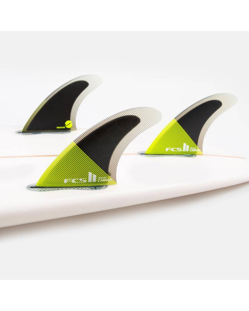 FCS II Carver PC Acid/Black Tri Fins - L