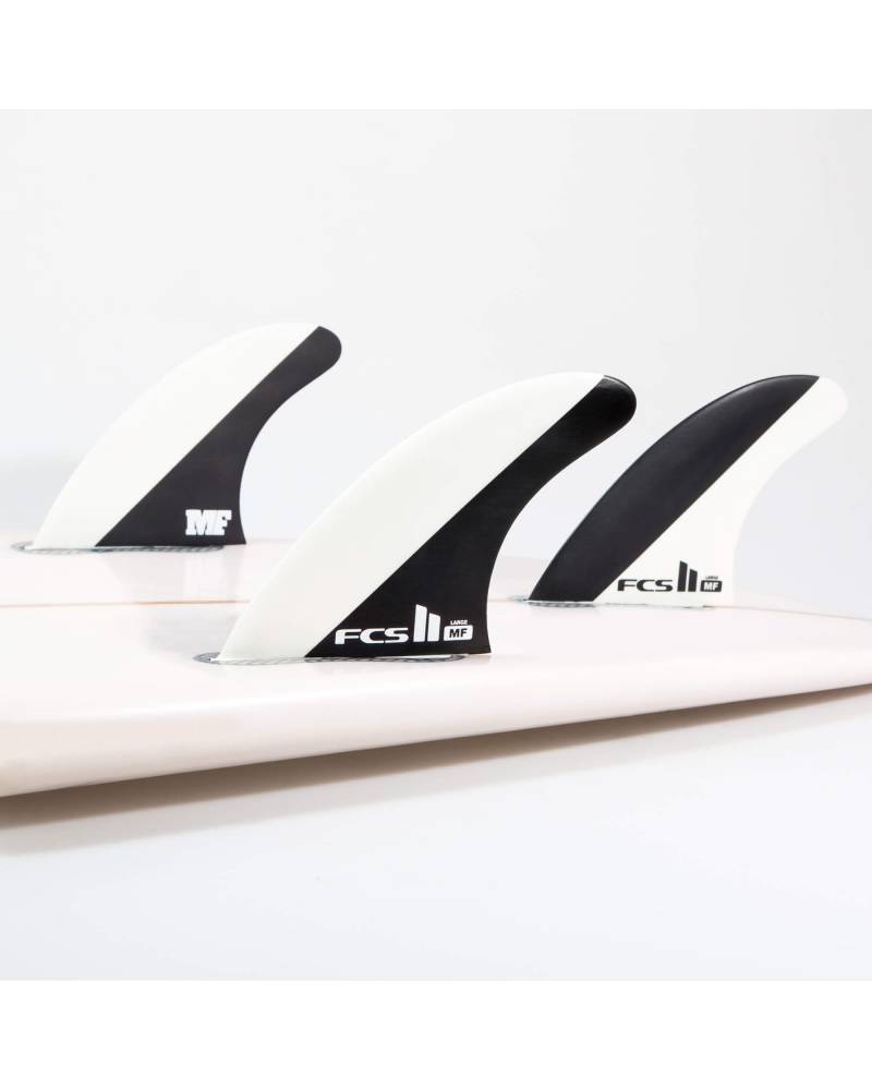 FCS II Mick Fanning PC Tri Fins Black/White tri