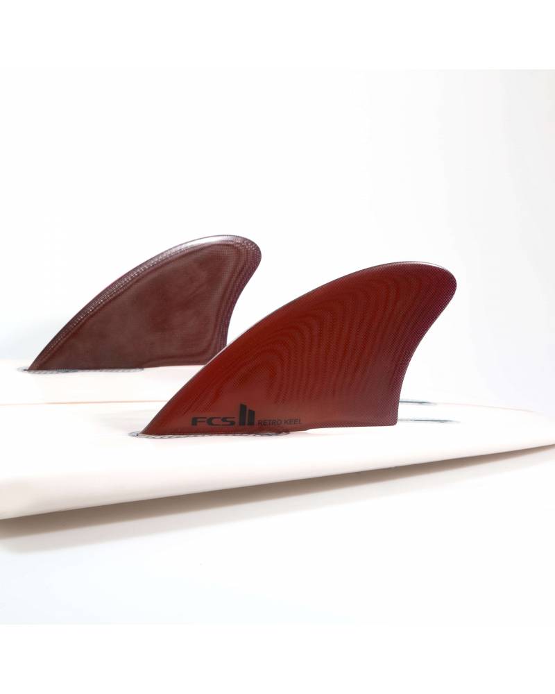 FCS II Retro Keel PG Twin Fins - Red