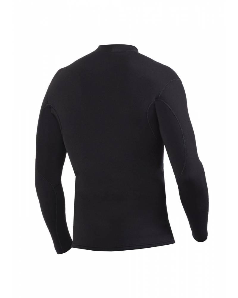 Solid Sets 2mm Front Zip Jacket - Black