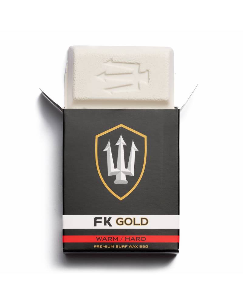 FK Gold - Warm Surfboard Wax box with wax stick