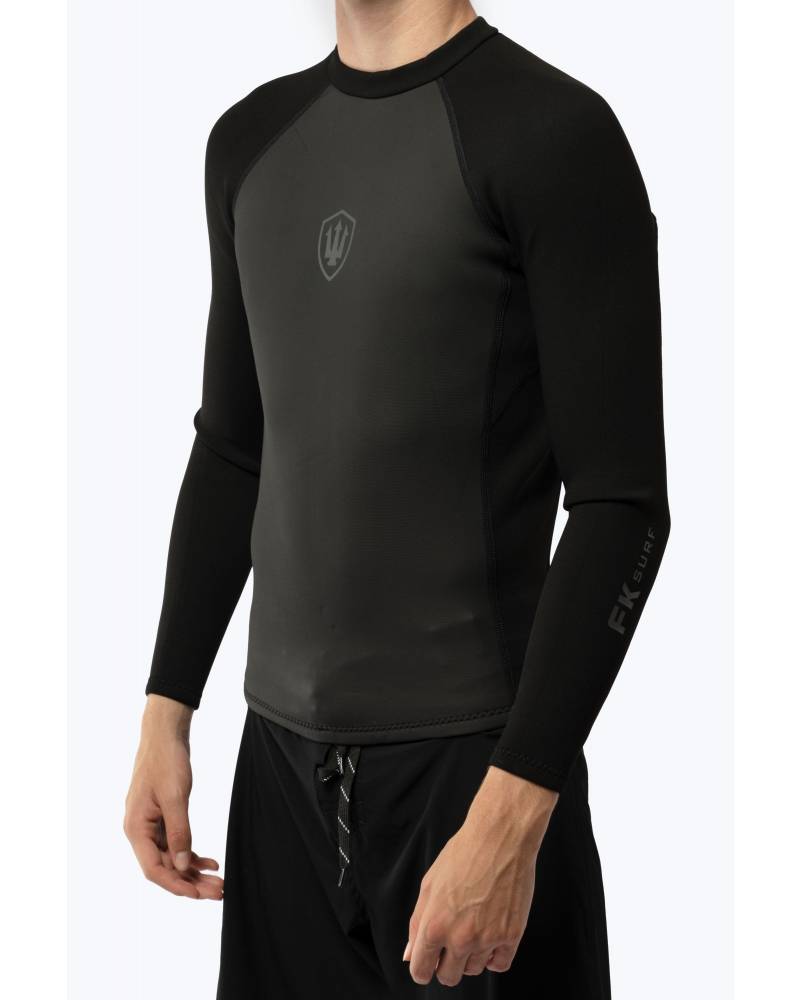 FK Surf Mens LS Zip Vest - Black 