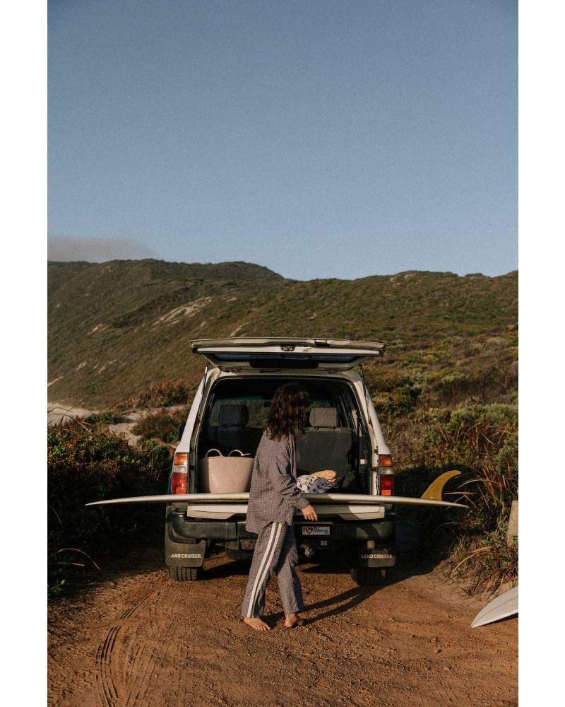 Flannel pants by ocean view
