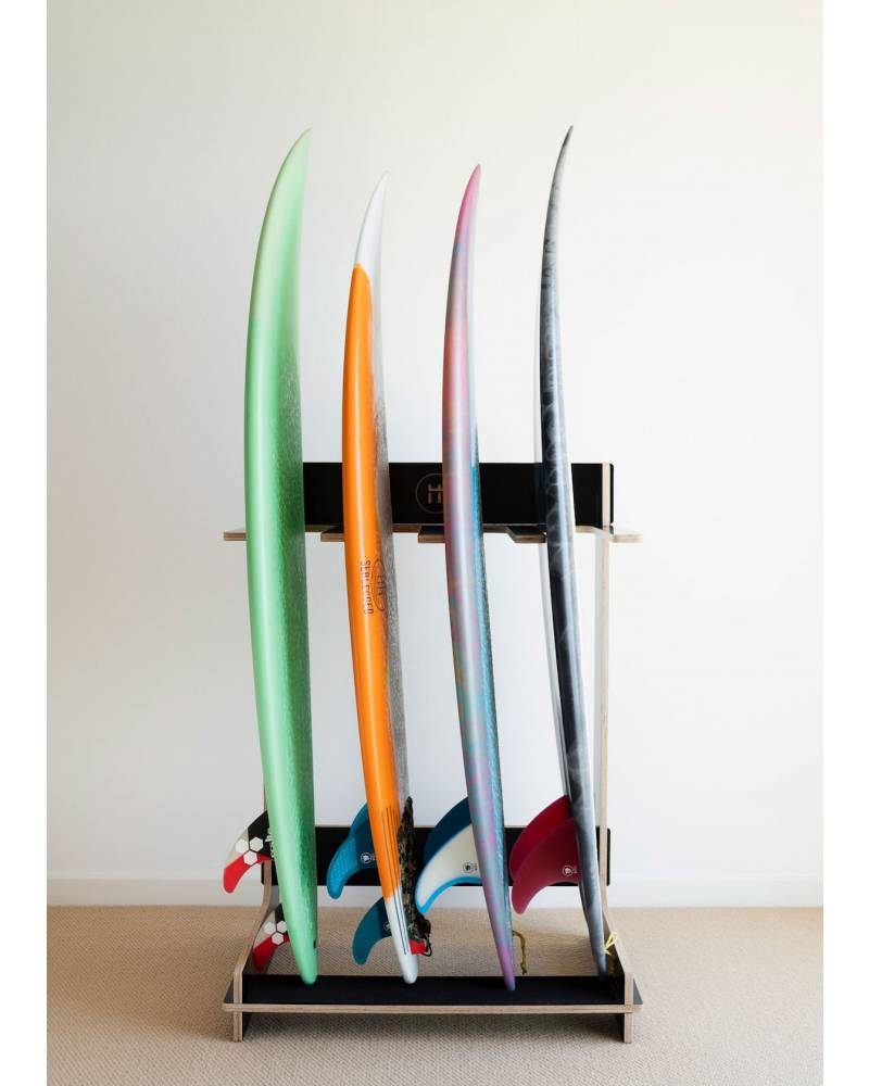 Formatt Q8 Freestanding Surfboard Rack Black with board