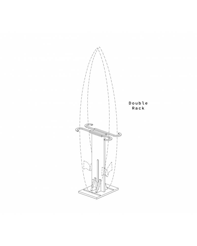 Ghost Racks Free Standing Surfboard Display Stand - double surfboard
