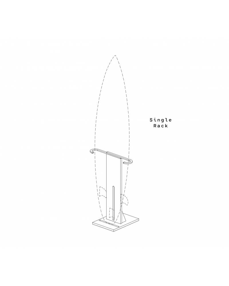 Ghost Racks Free Standing Surfboard Display Stand - single surfboard