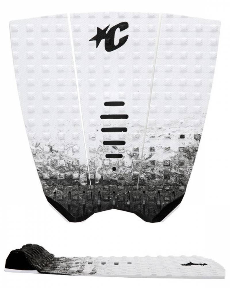 Mick Fanning Lite Tail Pad - White Fade Black
