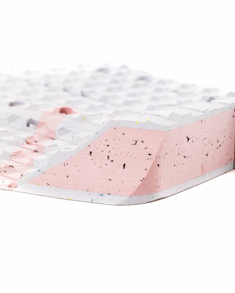 Stephanie Gilmore Tail Pad - Eco Platinum Dirty Pink tail close up