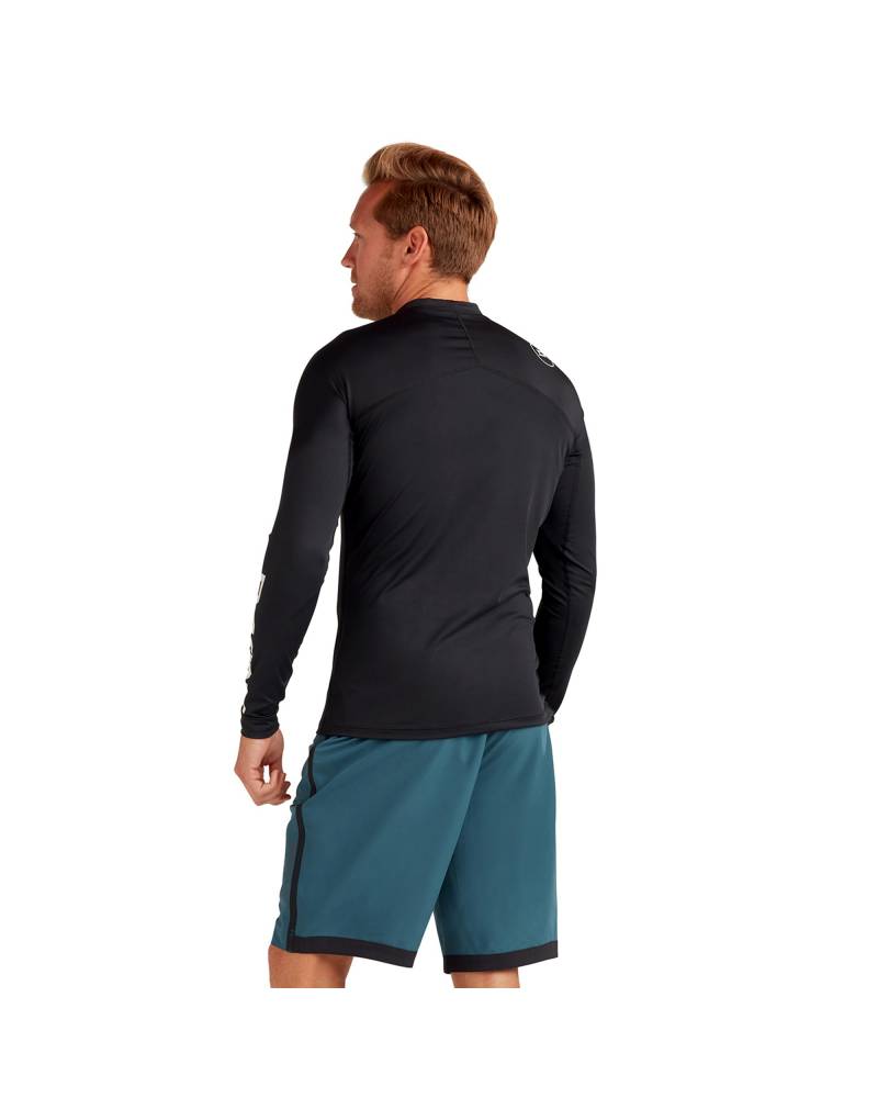 HD Snug Fit Long Sleeve Rashguard Crew - Black 