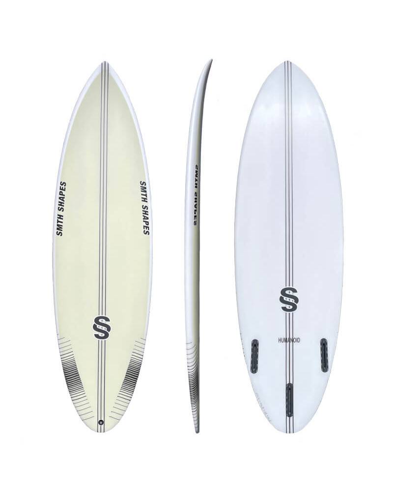 SMTH Shapes Humanoid Surfboard - tint deck rail bottom