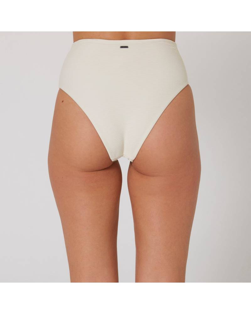 Hyams-Rib Retro Hi Pant - Coconut