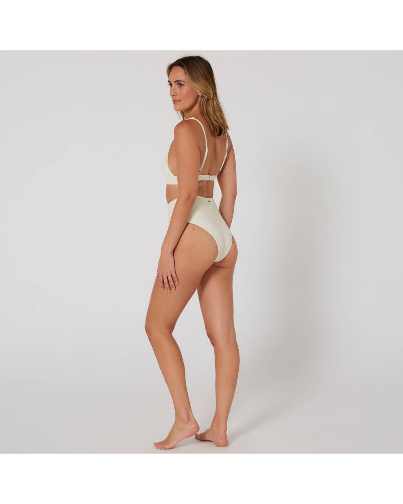Hyams-Rib Retro Hi Pant - Coconut