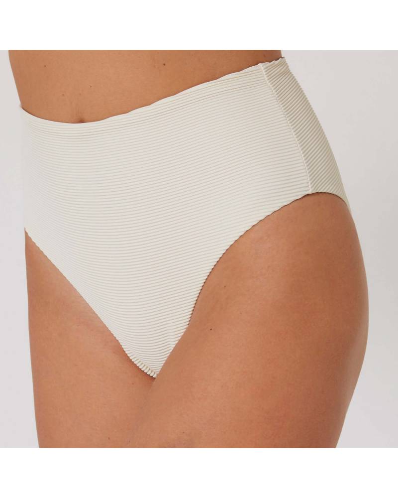 Hyams-Rib Retro Hi Pant - Coconut