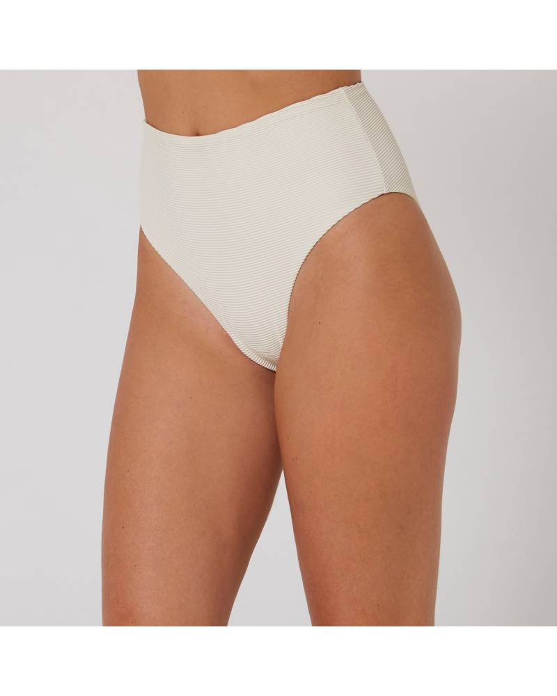 Hyams-Rib Retro Hi Pant - Coconut