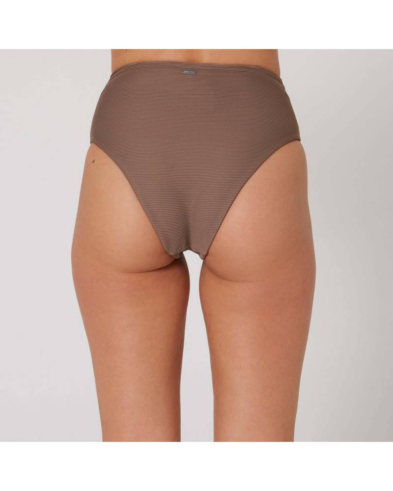 Hyams-Rib Retro Hi Pant - Mocha