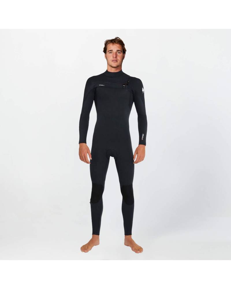 HyperFire 3/2mm Steamer Chest Zip Wetsuit - Black
