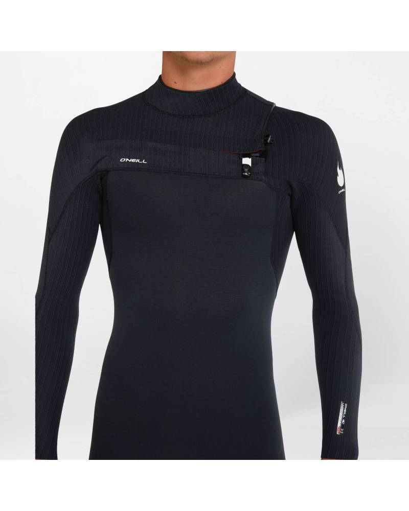 HyperFire 3/2mm Steamer Chest Zip Wetsuit - Black