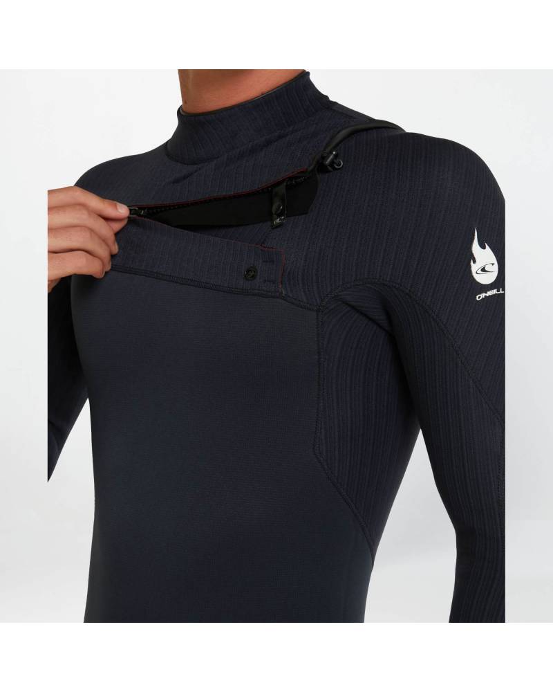 HyperFire 3/2mm Steamer Chest Zip Wetsuit - Black