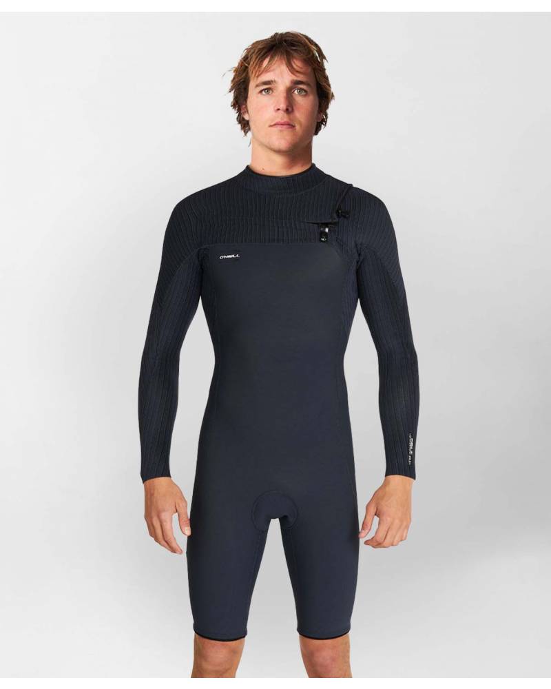 HyperFreak 2mm Long Sleeve Springsuit Chest Zip Wetsuit - Black