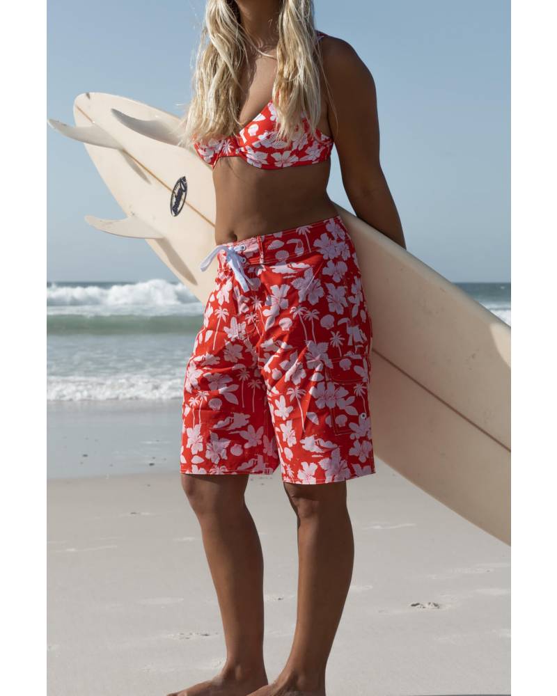 Beach lifestyle with surfboard