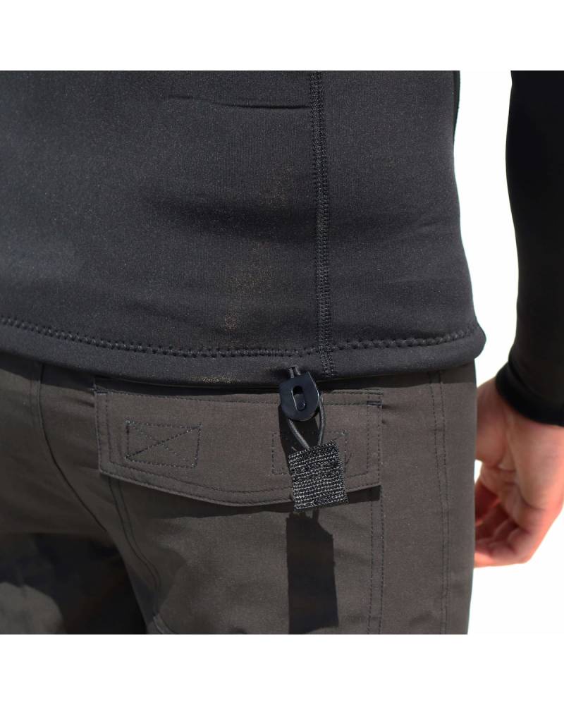 Inner Relm Bonfire Long Sleeve Hemp Tee  stitching