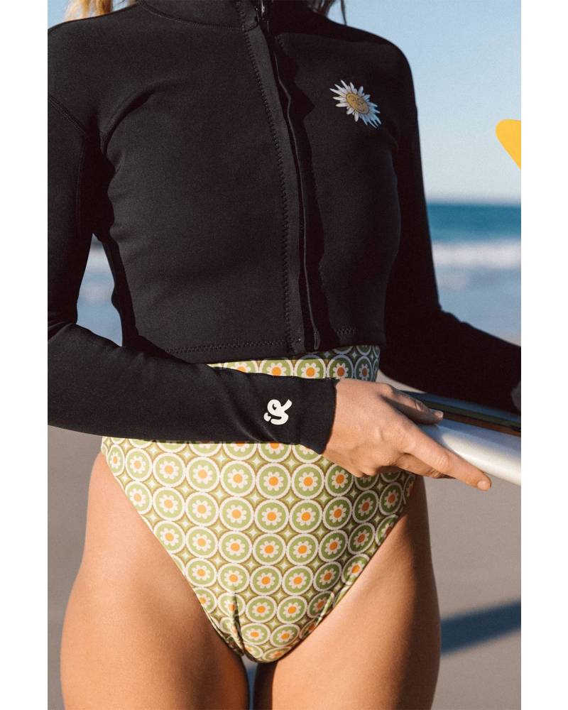 Inner Relm HappyHeart Crop Vest model on beach